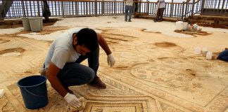 Adıyaman’daki en büyük mozaik restore ediliyor mozaik