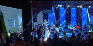 Seda Sayan sahneye çıktı, sosyal mesafe hiçe sayıldı