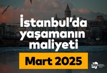 İstanbul’da Yaşam Maliyeti – Mart 2025 İstanbul’da Yaşam Maliyeti